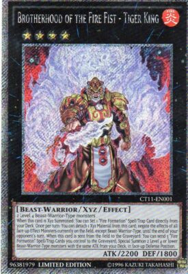 Brotherhood of the Fire Fist - Tiger King - CT11-EN001 - Platinum Secret Rare - -image