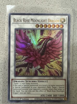 YUGIOH Black Rose Moonlight Dragon - LDS2-EN112 - Ultra Rare Gold-image