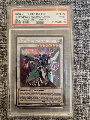 Yu-Gi-Oh Clear Wing Synchro Dragon MP16-EN022 PSA 9 LOW POP-image