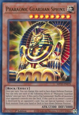 1x Pharaonic Guardian Sphinx - 1s NM Eng YuGiOh - 2022 Mega Tin - Pharoah's Gods-image