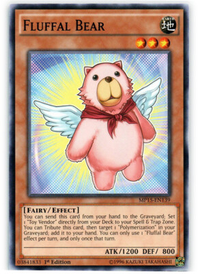 Yugioh! MP Fluffal Bear - MP15-EN139 - Common - 1st Edition Moderately Played, E-image