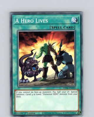 Yu-Gi-Oh TCG A Hero Lives LED6-EN022 1st Edition Common Card NM-image