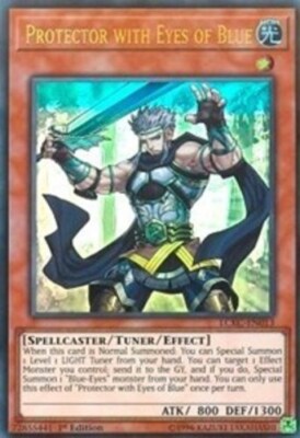 Yugioh! LP Protector with Eyes of Blue - LCKC-EN013 - Ultra Rare - 1st Edition L-image