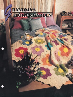 Annie's Crochet Afghan GRANDMA'S FLOWER GARDEN Pattern Leaflet-image