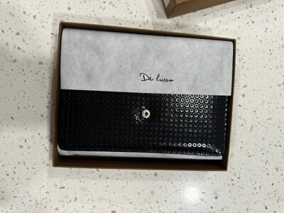 Di Lusso Daily Planner Organizer Book Black 6-Ring  6.5 X 4.5” Faux Leather! NEW-image