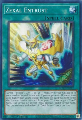 1x Zexal Entrust - 1st Edition NM Eng YuGiOh - 2022 Mega Tin - Pharoah's Gods-image
