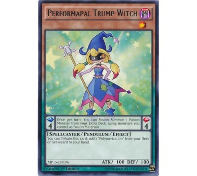Yugioh - Performapal Trump Witch (Rare) (1st Edition) - MP15-EN196 P-image
