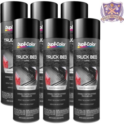 Quick-Drying Satin Black Truck Bed Coating - 16.5 oz Aerosol (6 Units)-image