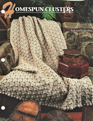 Homespun Clusters   Annie's Attic Crochet Afghan Pattern Page-image