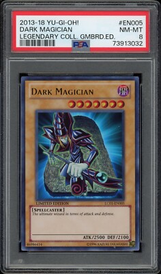 2010 Yu-Gi-Oh! Dark Magician LC01-EN005 Ultra Rare PSA 8-image