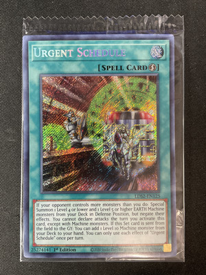 Yu-Gi-Oh #LDS2-EN125 Urgent Schedule 1st Edition Secret Rare Promo SEALED-image