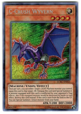 Yugioh! C-Crush Wyvern - LCKC-EN021 - Secret Rare - NM Near Mint -image