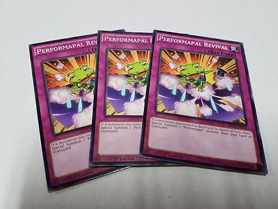 3x Yu-Gi-Oh 2015 Mega-Tin Mega Pack  #MP15-EN179 Performapal Revival-image