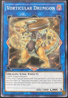 Vorticular Drumgon MP19-EN104 2019 Gold Sarcophagus Tin Mega Pack-1st Edition...-image