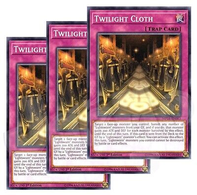 Yugioh - Twilight Cloth x 3 - 1st Edition NM - Plus Free Holographic Card-image
