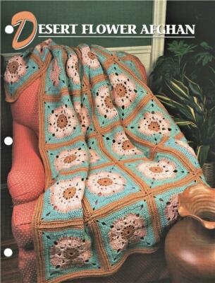 Desert Flower  Afghan    Annie's Attic Crochet Afghan Pattern Page-image