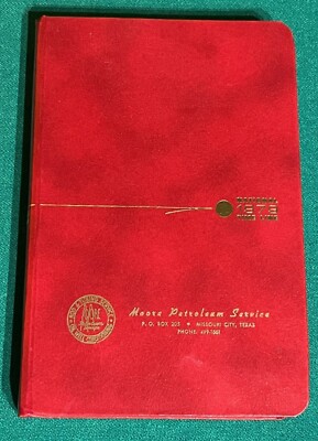 Rare Oil Field 1979 Leatherbound Moore Petroleum Services Planner w/ History-image