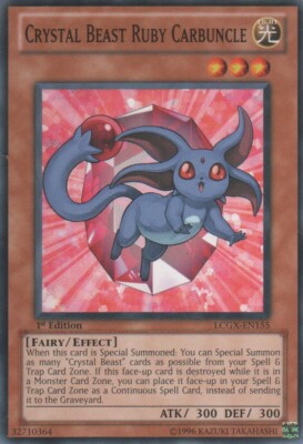 Crystal Beast Ruby Carbuncle - LCGX-EN155 - Common - 1st Edition x1 - Lightly Pl-image