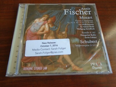 ANNIE FISCHER - Mozart: Piano Concertos Nos.20 & 22 - CD - *NEW SEALED*-image