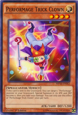 Performage Trick Clown - MP16-EN062 - Common - 1st Edition - Lightly Played-image