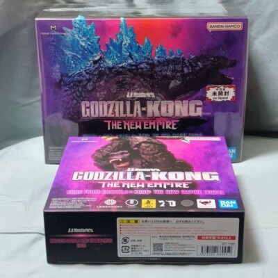 S.H.MonsterArts Godzilla x Kong The New Empire 2 bodies Set Bandai Mint in Box-image