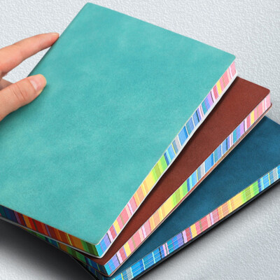 Colorful PU Leather Journal A5 Notebook Lined Paper Writing Diary 192 Pages-image
