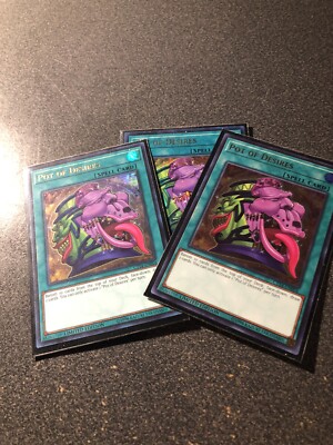 3x Yu-Gi-Oh! TCG Pot of Desires 2017 Mega-Tins Promos CT14-EN004 Ultra Rare-image