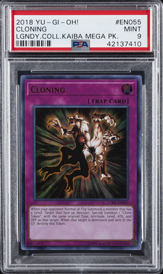2018 YU-GI-OH! LEGEND COLL KAIBA MEGA PACK #EN055 CLONING PSA 9-image
