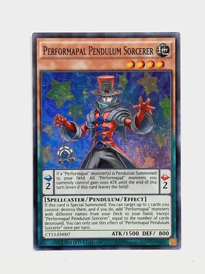 Yugioh Performapal Pendulum Sorcerer CT13-EN007 SUPER RARE Limited Edition LP-image