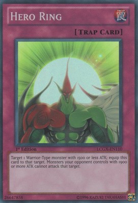 1 x HERO Ring - LCGX-EN110 - Super Rare - 1st Edition Near Mint, English-image