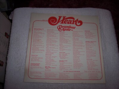 HEART--DREAMBOAT ANNIE INNER SLEEVE ONLY  *NO SPLITS*   #88-image