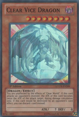 Clear Vice Dragon - LCGX-EN209 - Super Rare - 1st Edition x1 Lightly Played-image