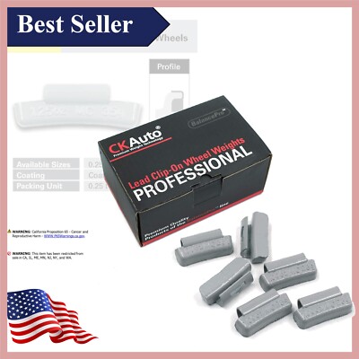Durable 1.0oz Lead Clip-On Wheel Weights with Special Polymer Coating, 25Pcs/Box-image