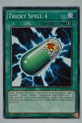 Yugioh Tricky Spell 4 YGLD-ENC33 Common 1st Edition-image