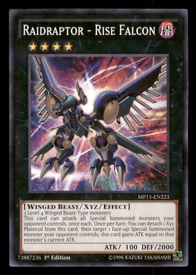 Yugioh Raidraptor - Rise Falcon #MP15-EN223 2015 Mega-Tins Mega Pack LP-image