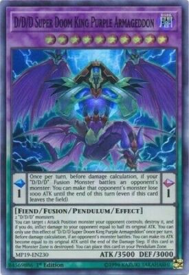 ( D/D/D Super Doom King Purple Armageddon ) Super - MP19-EN230 - 1st NM Yu-Gi-Oh-image