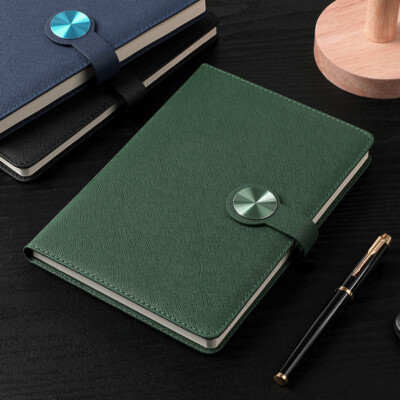 PU Leather Business Journal A5 Notebook Lined Paper Writing Diary 240 Pages-image