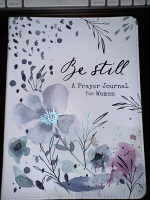 Be Still A Prayer Journal For Women - Teal Floral Faux Leather Flexcover Prom...-image