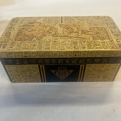 YUGIOH Mega Tin The Pharaoh’s Gods  FULL OF CARDS UNSEARCHED CARDS DATED 1996-image
