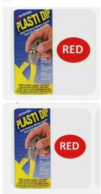 2 Cans RED 14.5oz Performix PLASTI DIP Plastic Multi Rubber Grip Coating -image