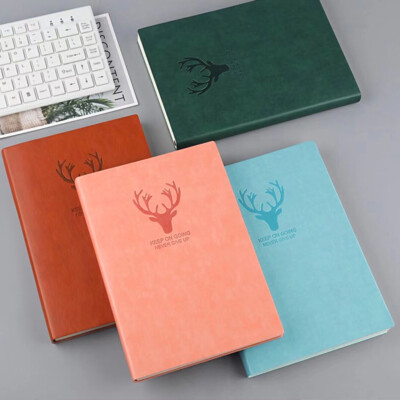 Thick PU Leather Office Journal A5 Notebook Lined Paper Writing Diary 360 Pages-image