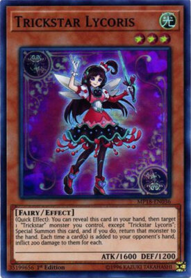 Yu-Gi-Oh Card - MP18-EN036 - TRICKSTAR LYCORIS (super rare holo) - NM/M-image